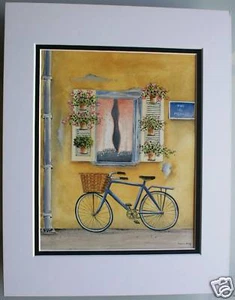 French Bicycle I by Katharine Gracey Matted Print - Picture 1 of 1