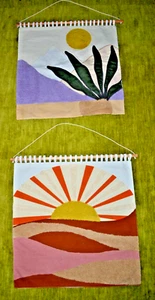 Wall Tapestries Sun Orange Horizon & Desert Landscape Embellished Wild Sage - Picture 1 of 14