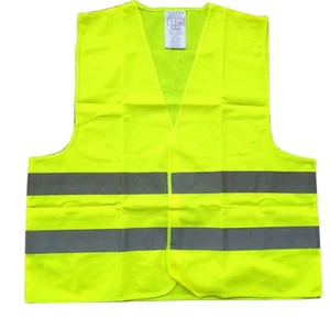 Fluorescent Green Safety Vest Sleeveless Tops w/ Reflective Stripe 56×68CM - Picture 1 of 8