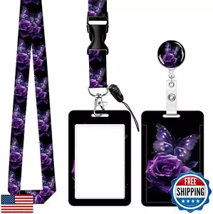 SUPSLOTH Cute ID Badge Holder with Retractable Clip,Adjustable Badge Lanyard, - Picture 1 of 5