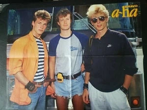 GIANT MAGAZINE POSTER~ A-HA & KARATE KID II RALPH MACCHIO OOP HOT SEXY - Picture 1 of 2
