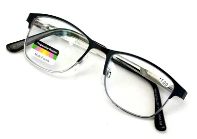 Women No Line Progressive Reading Glasses Metal Anti-Reflective Clear Len Reader - Image 1 of 4