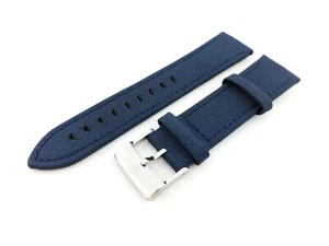 22mm Blue Canvas Strap/Band Buckle/Clasp compatible with BREITLING Watches - Picture 1 of 8