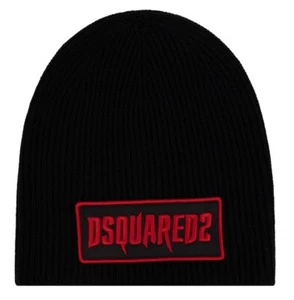 DSQUARED2 GOTHIC LOGO PATCH WOLLE BEANIE MÜTZE MADE IN ITALY KNM016801W077052124 - Bild 1 von 4