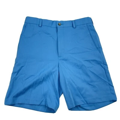 Shorts Oxford Golf Super Dry azul frente plana desempenho 100% poliéster tamanho 30 - Imagem 1 de 4