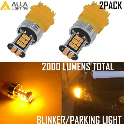 Alla Lighting 3157 LED pisca-pisca de seta, lâmpada de estacionamento amarelo brilhante - Imagem 1 de 4