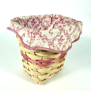 Canasta Longaberger 2004 cáncer de mama Horizon of Hope con forro rosa blanco - Imagen 1 de 10