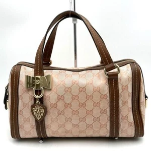 Bolso Gucci GG Crystal Duchessa Boston Marrón, Rosa Mujer Lona Recubierta Cuero - Imagen 1 de 10