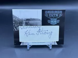 2011 Panini Plates & Patches Ken Strong Cut Auto /5 Giants - Picture 1 of 2