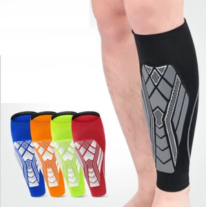 Compression Brace Shin Sports Socks Calf Sleeve Sports Running Leg Foot Support - Picture 1 of 18