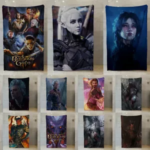 Baldur's Gate 3 Flannel Blanket Anime Throw Blanket Bed Blanket Astarion Gale - Picture 1 of 26