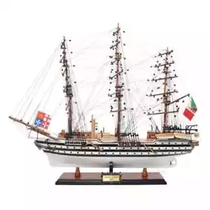 Amerigo Vespucci Painted Medium | Handcrafted Wooden Ship Model W/ Nameplate - Picture 1 of 18