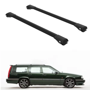 Roof Rack Cross Bars to Volvo V70 Wagon/Estate 1996-2000 Black Set 2 Pcs - Picture 1 of 20