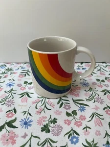 Vintage 1980's FTDA Rainbow Mug Collectible Coffee Cup Tea - Picture 1 of 4
