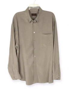 Johnston & Murphy Langarmshirt hellbraun kariert mit Knopfleiste nach unten Größe XL - Bild 1 von 6