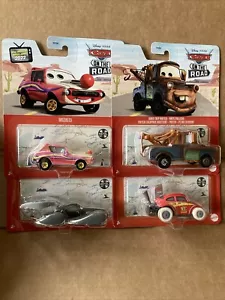 DISNEY CARS DIECAST ON THE ROAD Pacchetto di 4 velocità Demon, Greebles, Royce Revesley - Foto 1 di 5