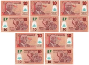 Nigeria - 5 pcs х 10 Naira 2024 UNC Pick 39 - Polymer Lemberg-Zp - Picture 1 of 2