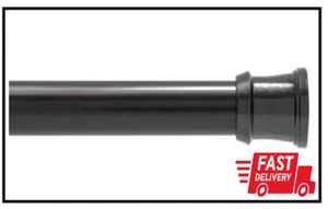 42 In. - 72 In. Steel Twist & Fit No Tools Tension Shower Curtain Rod in Black - Picture 1 of 1