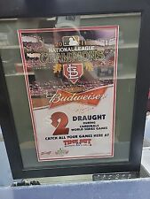 David Freese 2011 WS MVP Signed And Authenticated Framed Budweiser Advertisement