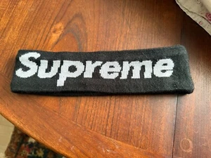 SUPREME x New Era Big Logo Headband Black / White One Size - Picture 1 of 4