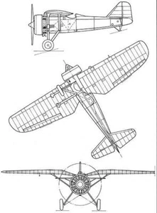 PZL P7 - Blueprint Magnet - Picture 1 of 5