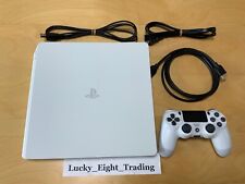 PS4 Glacier white Slim 1TB Console Full Accessories Sony PlayStation 4 [CC]