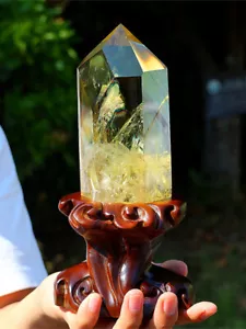 2.57LB Natural Citrine Quartz Crystal Obelisk Specimen Reiki Crystal Wand point - Picture 1 of 21