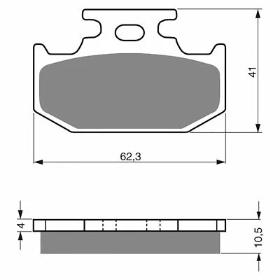 Goldfren Rear Brake Pads for Suzuki RM250 1992-1995 (K5 X2) — 第 1/3 张图片
