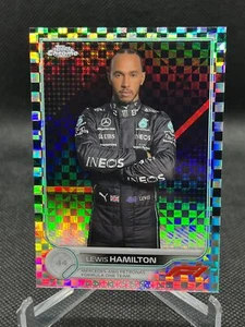 2022 Topps Chrome Formula 1 LEWIS HAMILTON CHECKER FLAG X-FRACTOR #5 MERECEDES - Picture 1 of 2