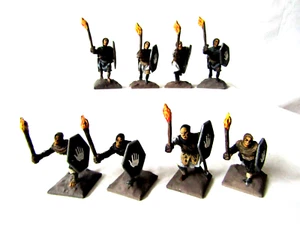 A18 MITHRIL MINIATURES LORD OF THE RINGS PAINTED HALF ORCS X 8 - Picture 1 of 3