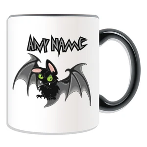 Personalisiertes Geschenk Vampir Fledermaus Becher Geldbox anpassen Name Tasse Halloween gruselig - Bild 1 von 20
