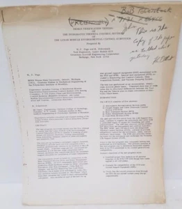 Orig. Grumman Aerospace Apollo 11 LEM Testbericht 1969 Subsystem Mondlandefähre - Bild 1 von 6