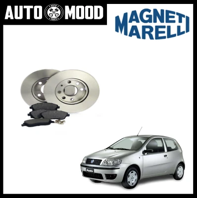 KIT DISCHI FRENO NO BREMBO + PASTIGLIE BREMBO FIAT PUNTO 188 II 1.2 44 KW 8v ANT - Image 1 of 3