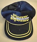 ✰Vintage JOHN DEERE Discover the DIFFERENCE Snapback MESH Cap HAT TRACTOR 70's