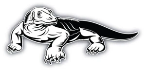 Komodo Dragon Silhouette Car Bumper Sticker Decal - Picture 1 of 1