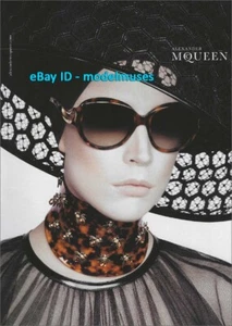 ALEXANDER McQUEEN Gafas 1 Página Revista IMPRESIÓN ANUNCIO Primavera 2013 RAQUEL ZIMMERMANN - Imagen 1 de 1