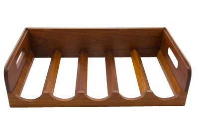 Vintage Kalmar Teak Wood 5 Bottle Stacking Wine Rack Tray #2 - Image 1 of 4