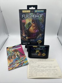 Flashback: The Quest for Identity (Sega Genesis, 1993) CIB W/Reg Tested Nice