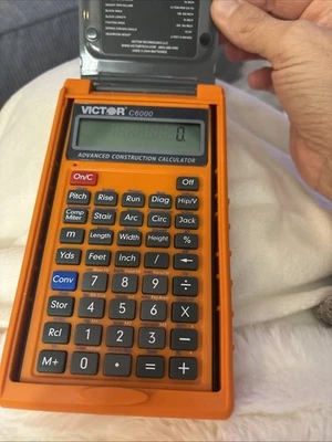 Victor C6000 Advanced Construction Calculator in Protective Case Orange - Image 1 of 4