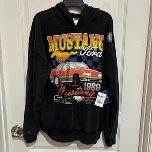 Ford Mustang Boys' Kids Long Sleeve Graphic Retro Hoodie Sweatshirt, Size XXL - Picture 1 of 5