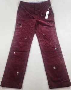 Vineyard Vines Hose W 32 L 32 burgunderrot Tasche Reißverschluss Cord Party $ 98,50 Herren - Bild 1 von 12