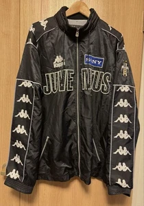 Giacca Juventus Kappa Nylon Track Vintage anni 90 Sony Sponsor Nera XL Italia - Foto 1 di 10