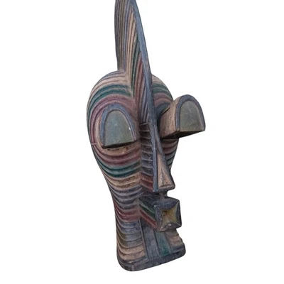 Congo Africano Songye, Máscara, Cultural Tradicional 27"×12"×10" Foto 1 de 4