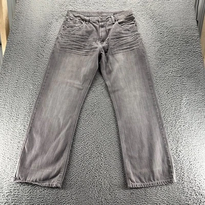 Pantalones de mezclilla holgados sueltos de algodón lavado medio grises 34x32 PJ Mark para hombre Foto 1 de 4