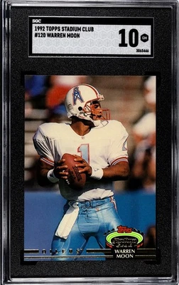1992 Topps Stadium Club - Warren Moon #120 SGC 10 GEM MINT - Image 1 of 2