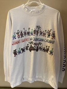 SELTENES JIMMY BUFFETT CHAMÄLEON CARAVAN TOUR 1993 ORIGINAL LANGARM T-SHIRT LG - Bild 1 von 9