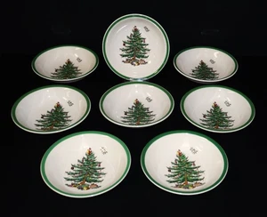 Spode Christmas Tree 6.25” Coupe Cereal Bowls – Set of 8 | Made in England - Picture 1 of 5