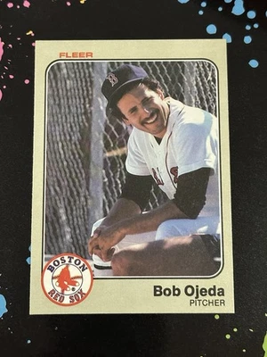 1983 Fleer Bob Ojeda #190 Boston Red Sox (W) - Image 1 of 2