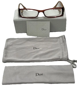 CHRISTIAN DIOR CD3160 DUZ 130 Brown/Gold Eyeglass Frame - Picture 1 of 9