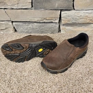 Merrell Moab Adventure Moc Mens Shoes Size 10.5 Wide Brown Black Leather J91837W - Picture 1 of 9